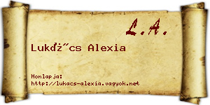 Lukács Alexia névjegykártya